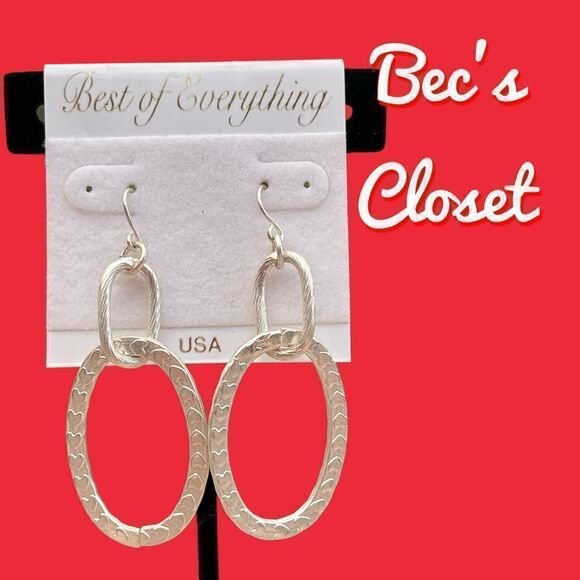 Best of Everything silver Tone Oval Fishhook Fashion Costume Jewelry - Picture 3 of 3